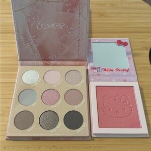 ColourPop Eyeshadow palette and ColourPop Hello Kitty blush
